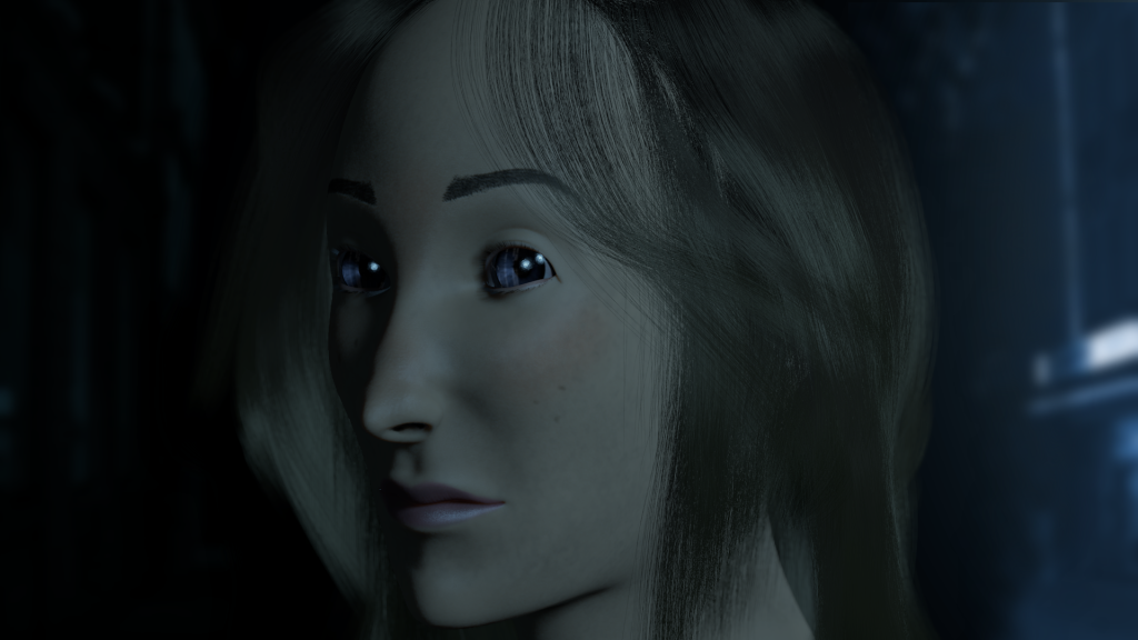 Leila,final render,blender 3d,gimp