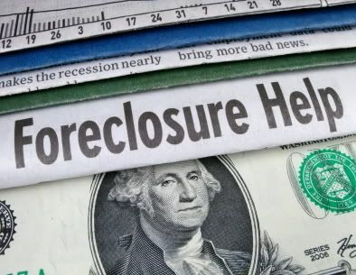 Foreclosure help written on dollar