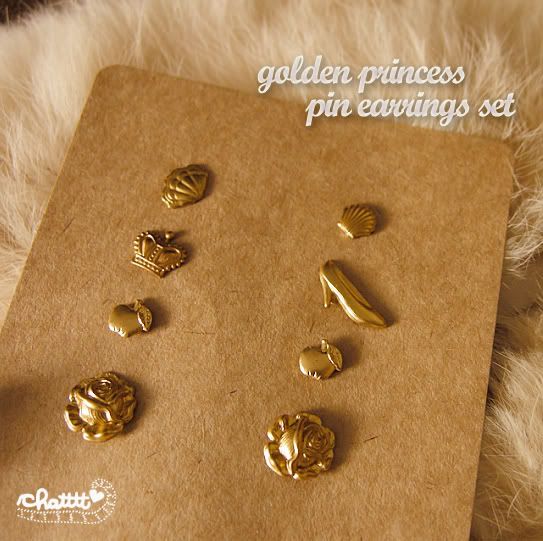 princess pin earrings series