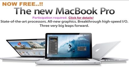 how to get free a new macbook pro 17 inch