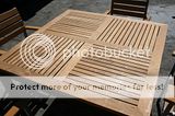 CALUCO TEAK BLACK PATIO TABLE + 4 CHAIRS + HIGH END  