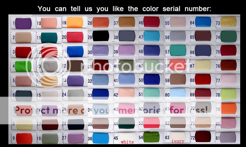 Colour Chart For Dresses